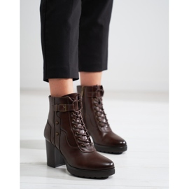 Fűzős női táskák a Shelovet poszton barna 1