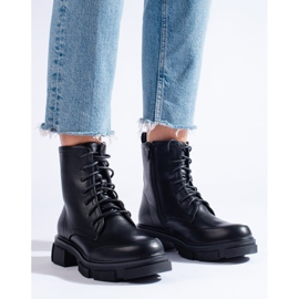 Női Shelovet fűzős munkások fekete 1