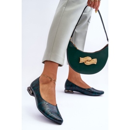 PD1 Patent Green Vaani lapos sarkú lapos sarkú cipő zöld 2