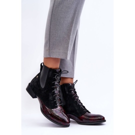 Maciejka bőr lapos sarkú csizma 06200-08 fekete 1