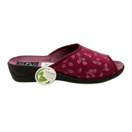 Bordó bársony papucs Adanex 28271 Aloe Vera piros 5
