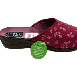 Bordó bársony papucs Adanex 28271 Aloe Vera piros 6