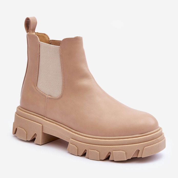 Bőr alacsony csizma Jodhpur bézs Alcanassa 1 Bőr alacsony csizma Jodhpur bézs Alcanassa 1