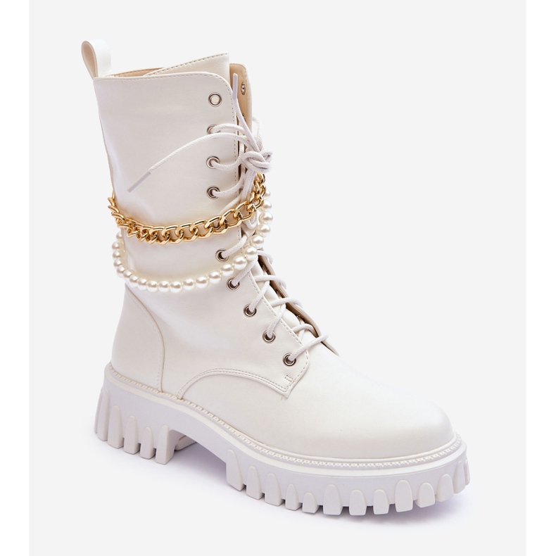 Bőr Magas Dolgozók Lánc Fehér Nameer 1