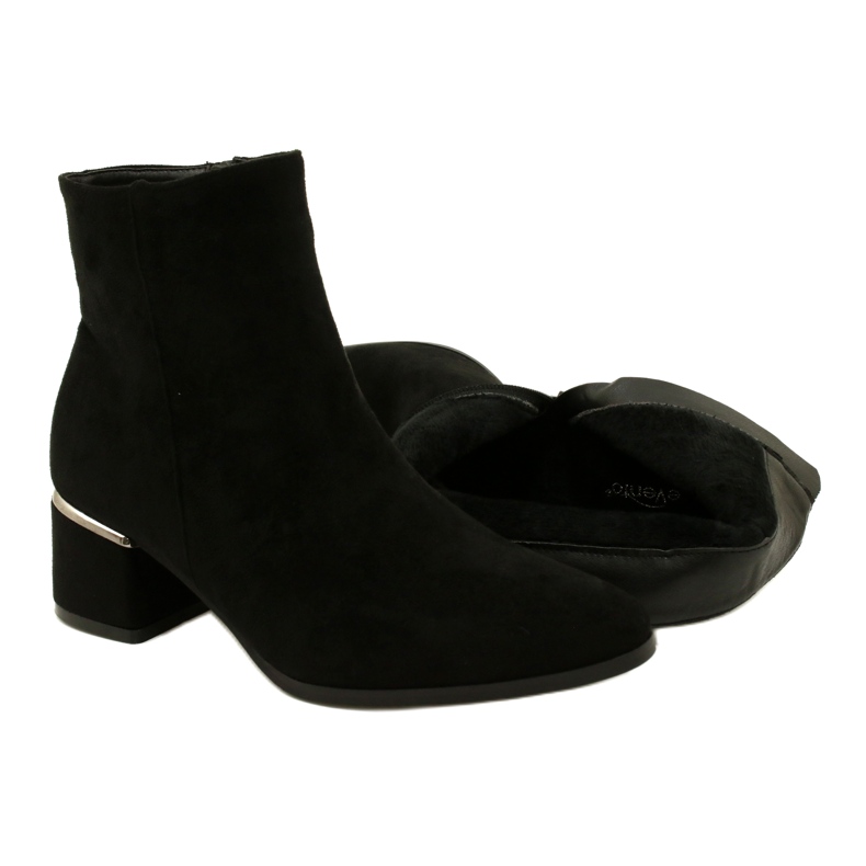 Evento Velúr csizma ezüst díszítéssel, fekete 23BT35-6420 5