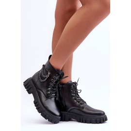 Stílusos munkáscsizmák a fekete Amro platformon 2 Stílusos munkáscsizmák a fekete Amro platformon 2