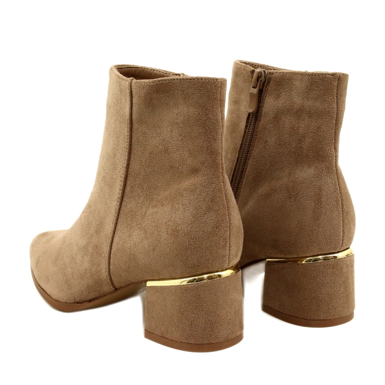 Evento Velúr csizma arany díszítéssel, bézs 23BT35-6420 3