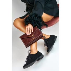 La.Fi Elegáns velúr cipő fekete 2