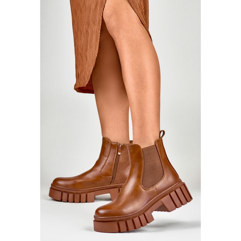 Veris női barna munkacsizma 2