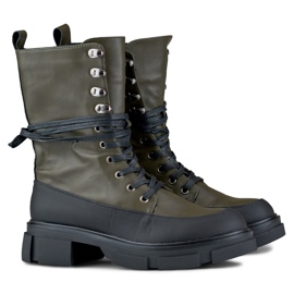 Garlin női magasra kötős csizma fekete 1