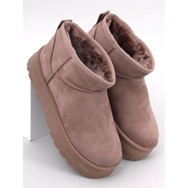 Solnis Khaki platform rövid hócsizma bézs 1