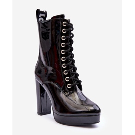 Fekete Lolis Patent magassarkú csizma 1 Fekete Lolis Patent magassarkú csizma 1