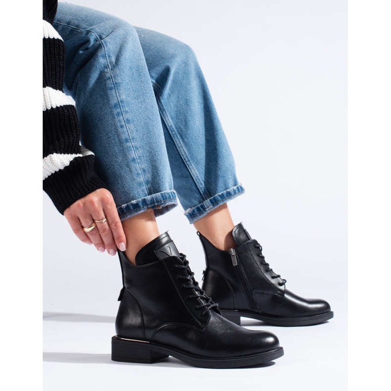 Vinceza női fekete lapos csizma 1 Vinceza női fekete lapos csizma 1