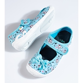 Kék papucs Shelovet kutyás lányoknak sokszínű 1