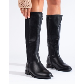 Shelovet fekete klasszikus női csizma 1