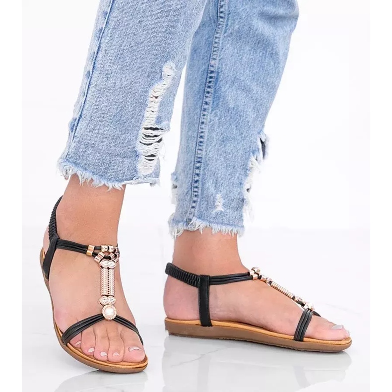 Liva női fekete szandál 1