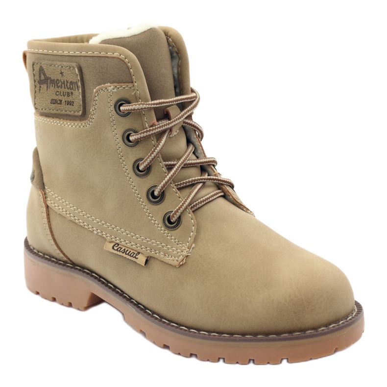 Meleg fa kabát American Club 1904 bézs 1