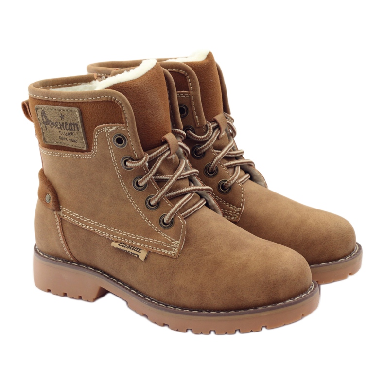 American Club Téli csizma, csizma, papucs, amerikai 1904 -es teve barna sokszínű 4