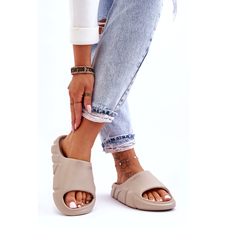 Női könnyű Big Star habpapucs LL274593 bézs 4