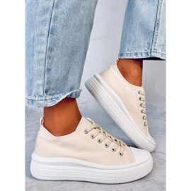 Női Ebbe Beige tornacipő bézs 2