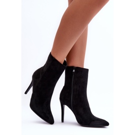 FB2 Fekete velúr magassarkú csizma Eberpia 2
