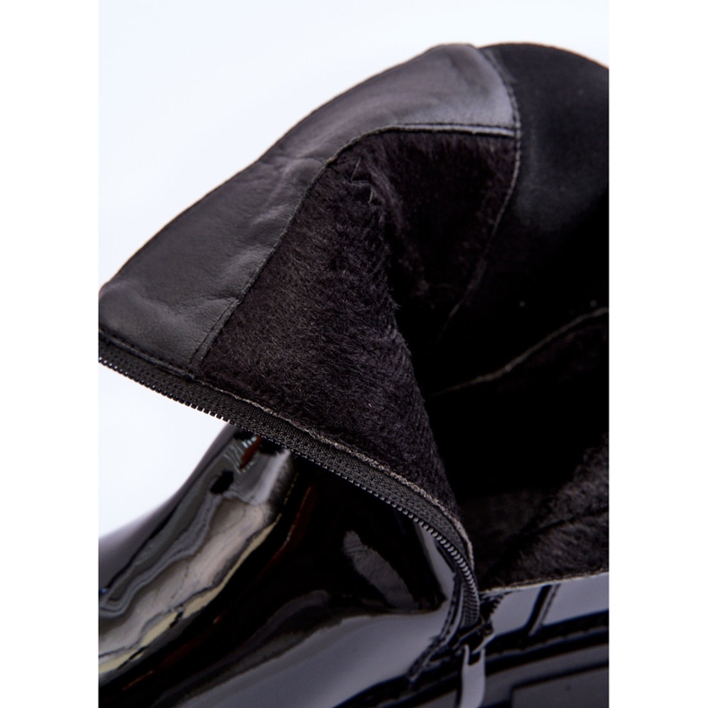 FB2 Lakkozott női jodhpur csizma fekete Elspetia 2