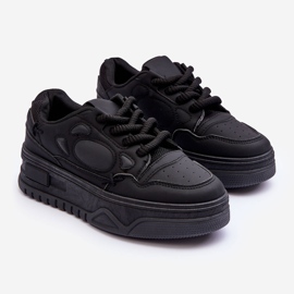 PG1 Női Platform tornacipő Fekete Finos 2