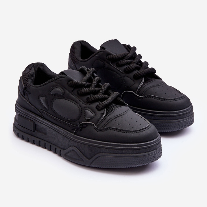 PG1 Női Platform tornacipő Fekete Finos 2