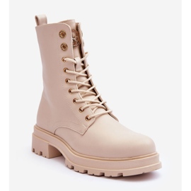 Vinceza Munkás bokacsizma bézs Yemannis 1