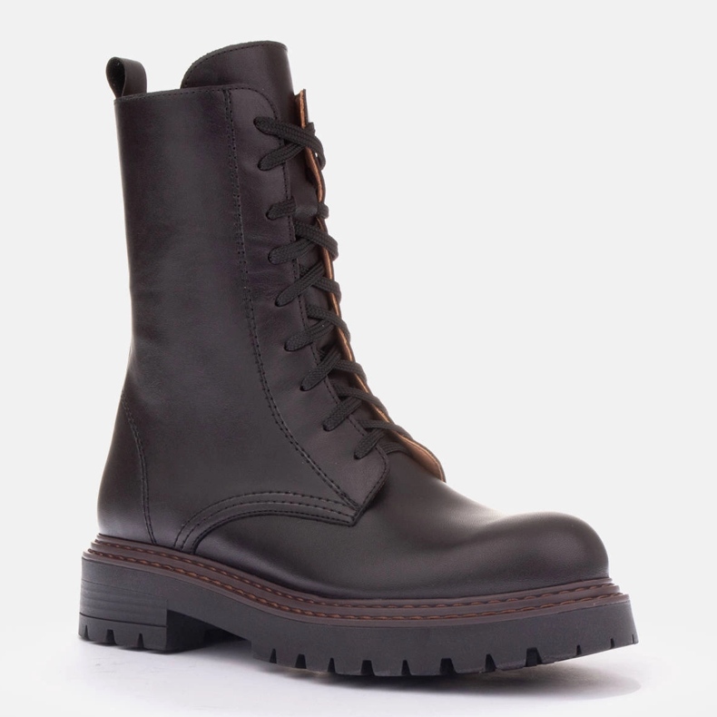 Marco Shoes Marco bőrcsizma barna 1