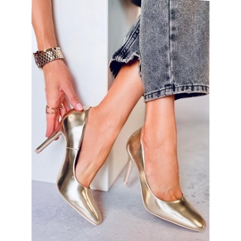 Karen L. GOLD női magassarkú aranysárga 1