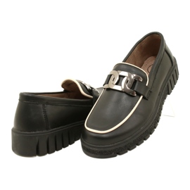 Stílusos bőr női cipő Filippo DP4728/23 BK, fekete 3 Stílusos bőr női cipő Filippo DP4728/23 BK, fekete 3