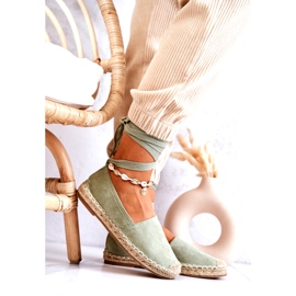 Zöld, megkötött velúr espadrillák 5 Zöld, megkötött velúr espadrillák 5