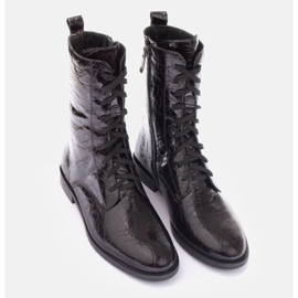 Marco Shoes Klasszikus alacsony sarkú csizma fekete 5