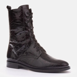 Marco Shoes Klasszikus alacsony sarkú csizma fekete 1