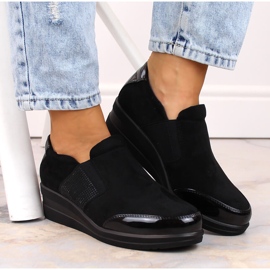 Női fekete ékes cipő Sergio Leone 2