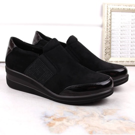 Női fekete ékes cipő Sergio Leone 4