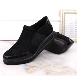 Női fekete ékes cipő Sergio Leone 8