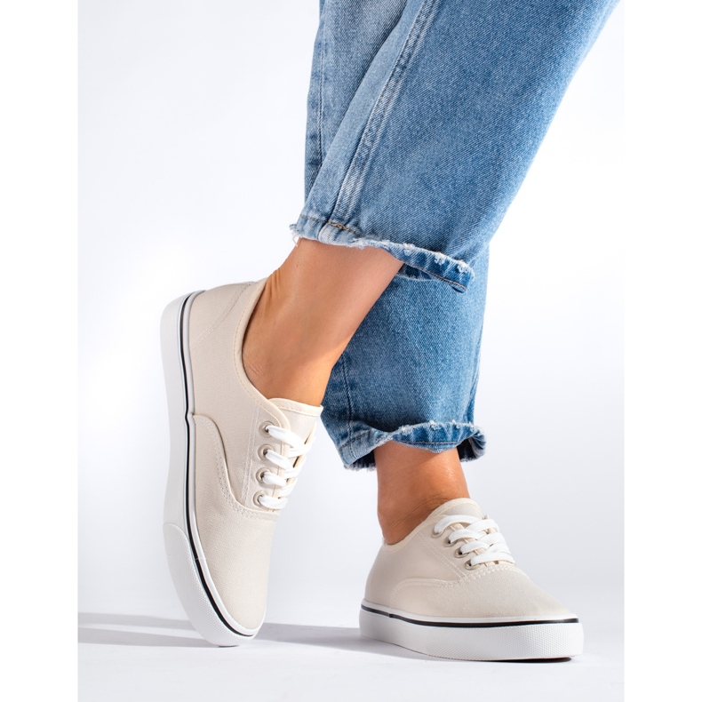 SHELOVET Női tornacipő bézs 2