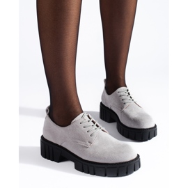 Női velúr fűzős cipő Shelovet fekete 2