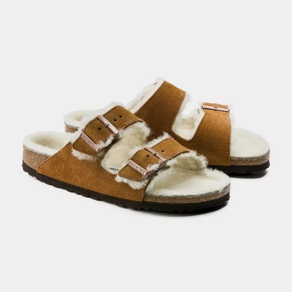 Birkenstock Arizona Shearling Mink W 1001135 papucs barna 1