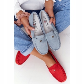 S.Barski Női velúr cipők S. Barski Blue kék 2