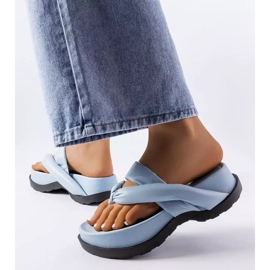 PA1 Kék platform szandál a Lachapelle márkától 2