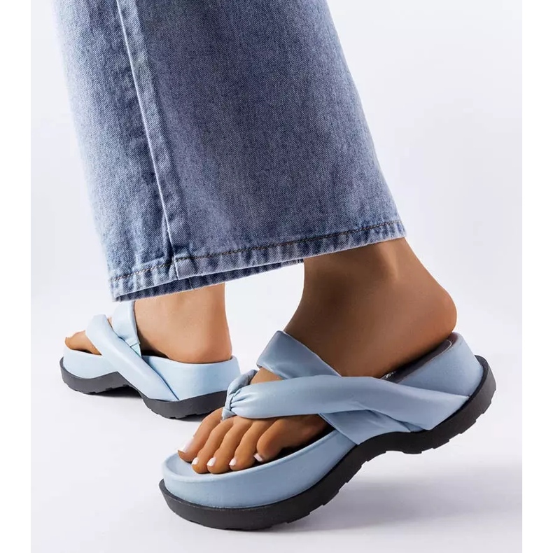 PA1 Kék platform szandál a Lachapelle márkától 2