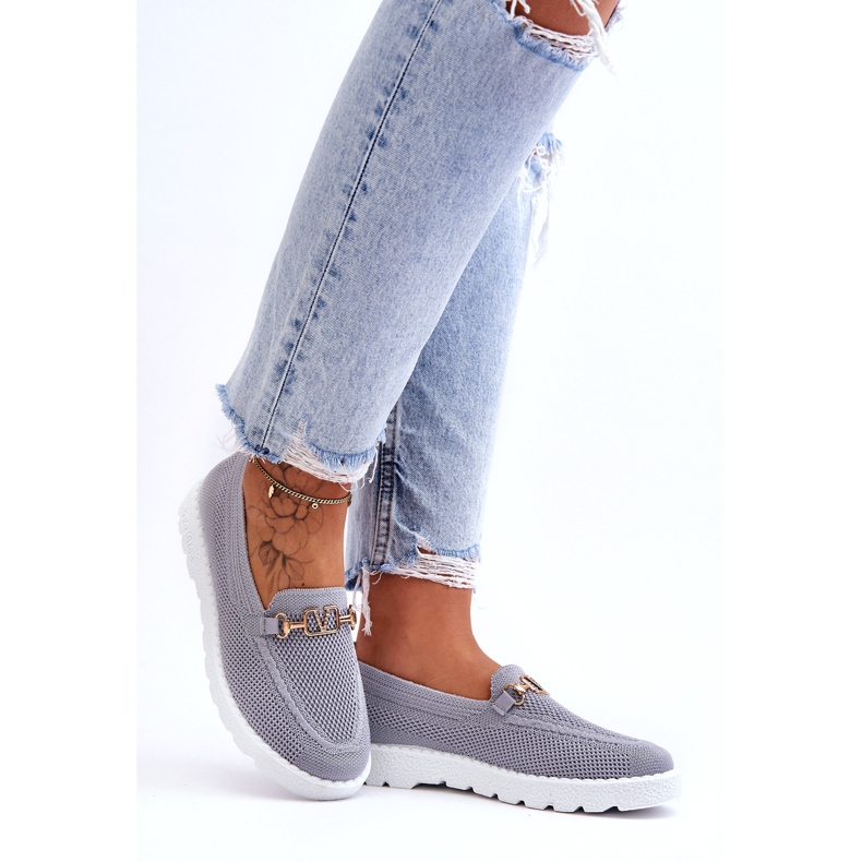 PM1 Női felbújós, díszített tornacipő, szürke Alena 4 PM1 Női felbújós, díszített tornacipő, szürke Alena 4