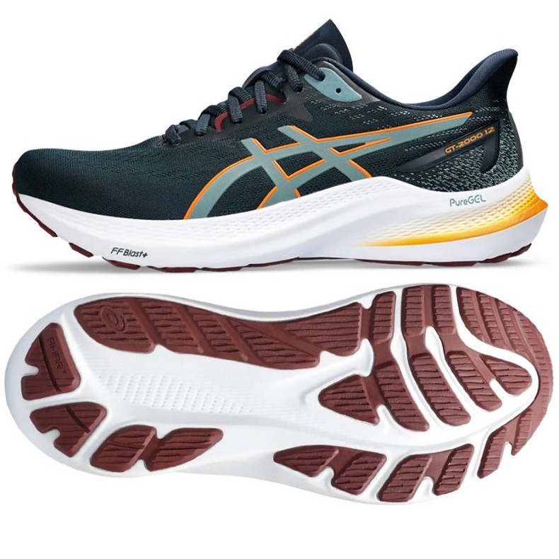 Asics GT-2000 12 M futócipő 1011B691 401 francia kék zöld 1 Asics GT-2000 12 M futócipő 1011B691 401 francia kék zöld 1