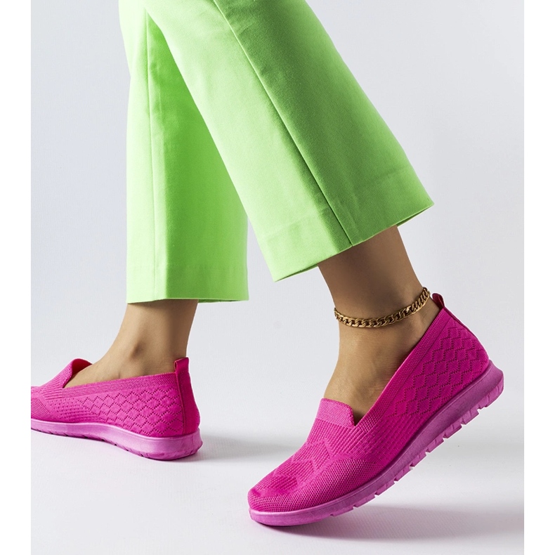 Inna Aoife rózsaszín szövet tornacipő 1