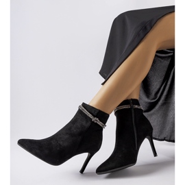 Fekete hőszigetelt csizma magas sarkú Vinceza-tól 2