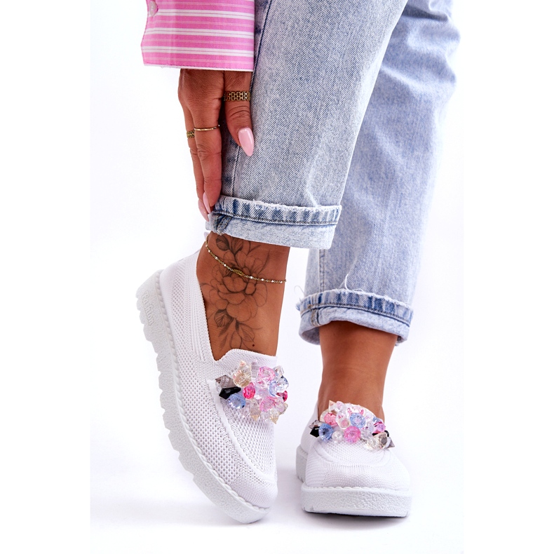 PM1 Felbújós női tornacipő fehér Taylor díszítéssel 4