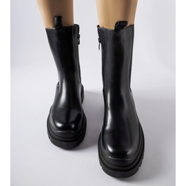 Fekete masszív Delebio bokacsizma 1